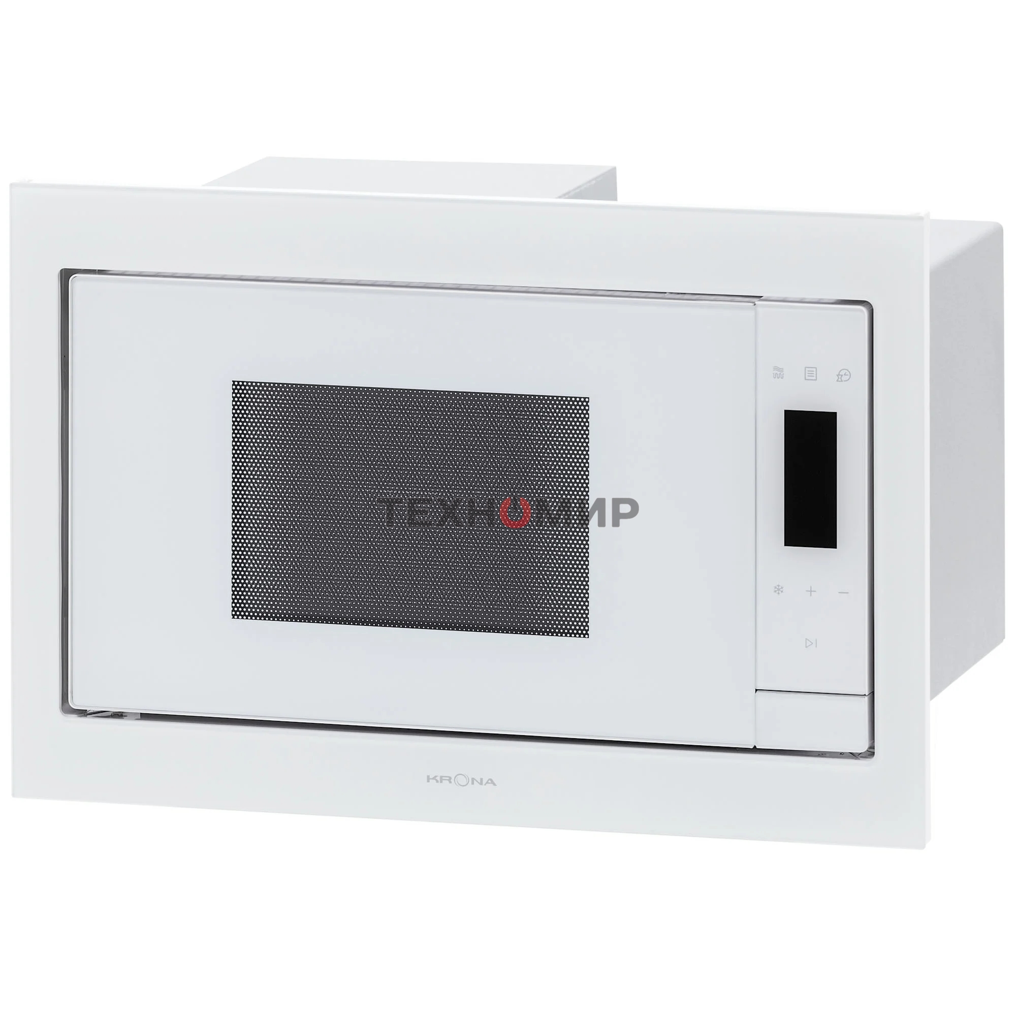Встраиваемая микроволновая печь Krona ESSEN 60 WH DOTS белый, 31 л, 1000 Вт, переключатели - сенсор