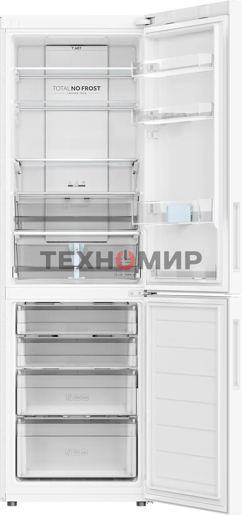 Холодильник Haier C2F619CWU1 белый двухкамерный 256/108л морозилка снизу, No Frost