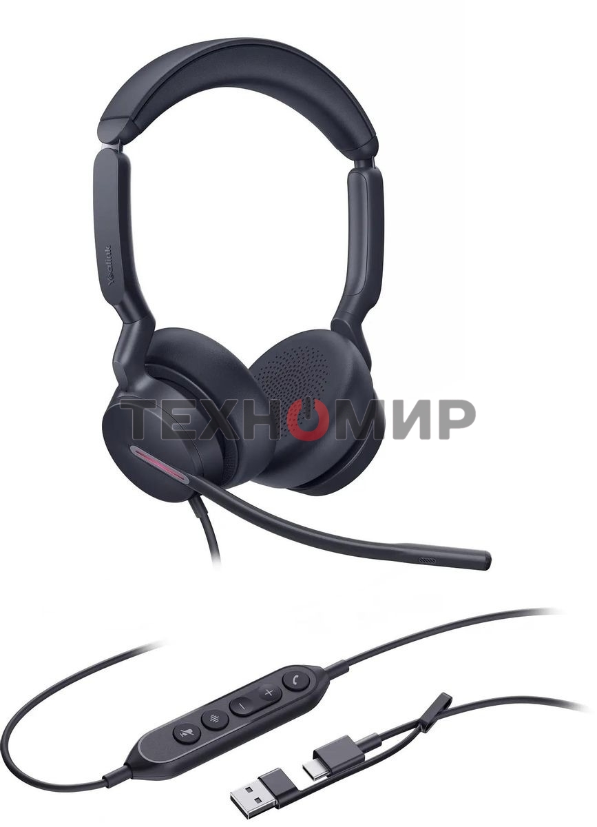 Гарнитура проводная Yealink UH46 Dual UC USB-C/A 1308183