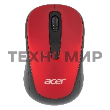 Мышь беспроводная Acer OMR136 красный, 1000 dpi, радиоканал, USB, кнопки - 3