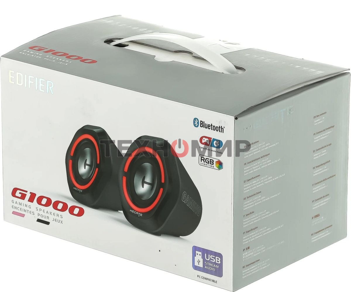 Акустическая система Edifier G1000 2.0 черный 10Вт BT