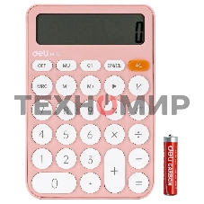 Калькулятор настольный Deli EM124PINK розовый 12-разр.