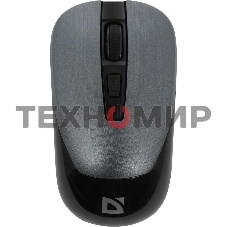 Мышь беспроводная Defender Wave MM-995 серебристый, 1600 dpi, радиоканал, USB, кнопки - 4