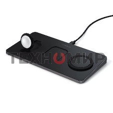Беспроводное зарядное устройство Satechi ST-X3TWCPM Trio Wireless Charging Pad для телефона, часов и наушников серый космос