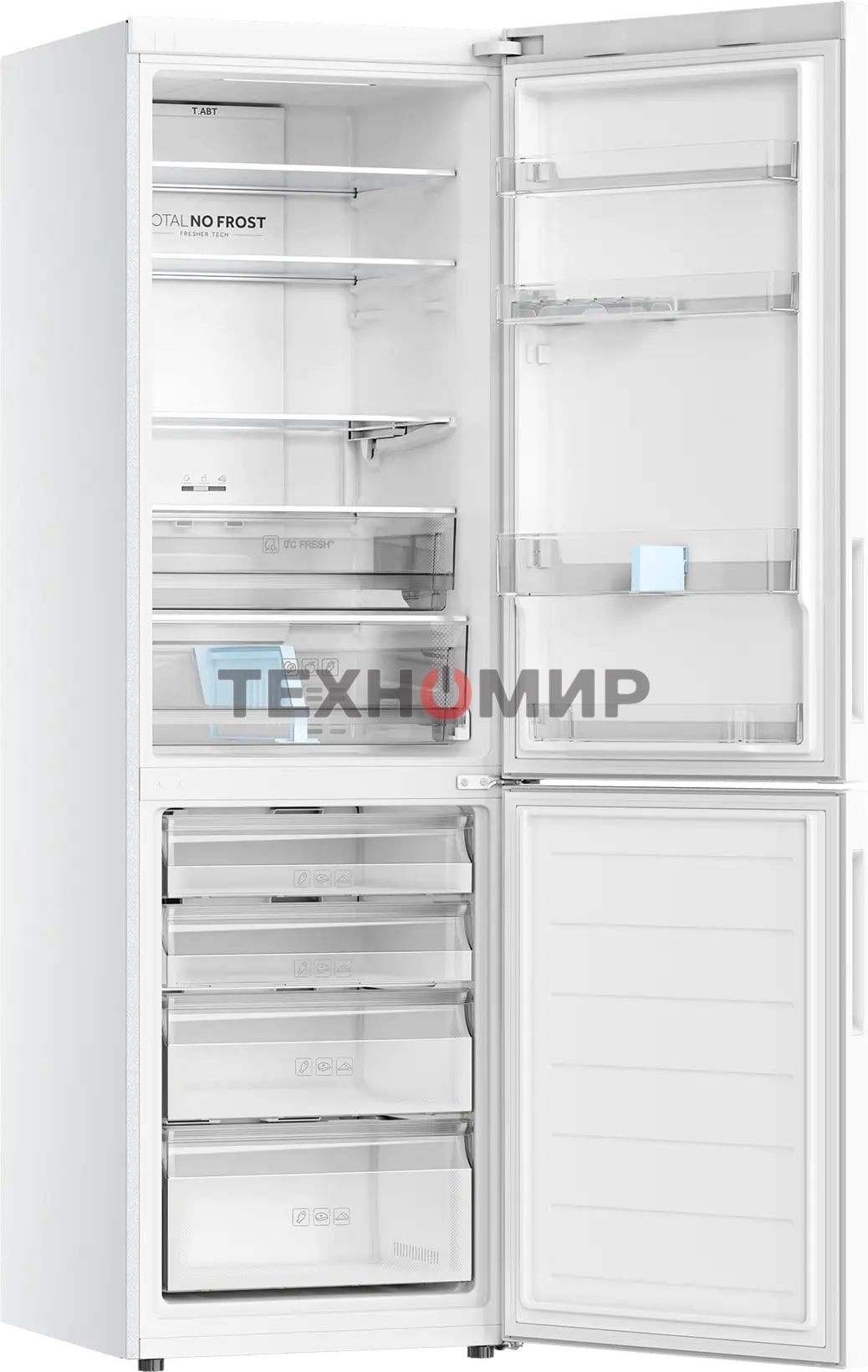 Холодильник Haier C2F619CWU1 белый двухкамерный 256/108л морозилка снизу, No Frost