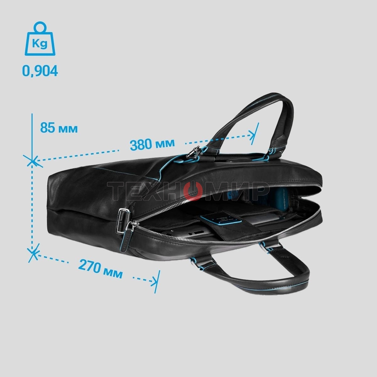 Сумка для ноутбука Piquadro Blue Square CA3335B2/BLU2 синий натур.кожа