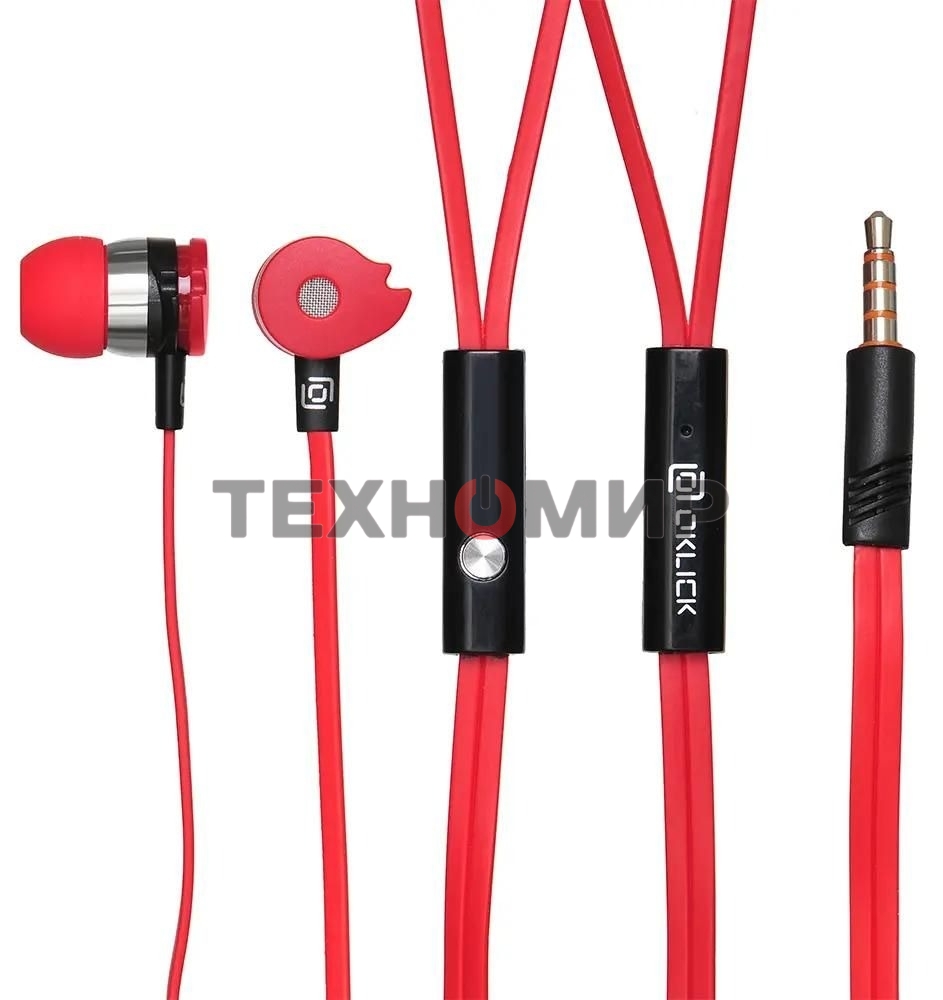 Наушники Oklick HS-S-210 1.1м красный