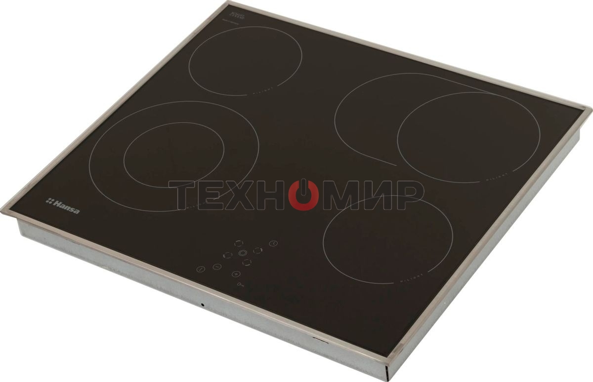 Встраиваемая варочная панель Hansa BHCI66706 Стеклокерамика, независимая, сенсорное управление, таймер, рамка, черная