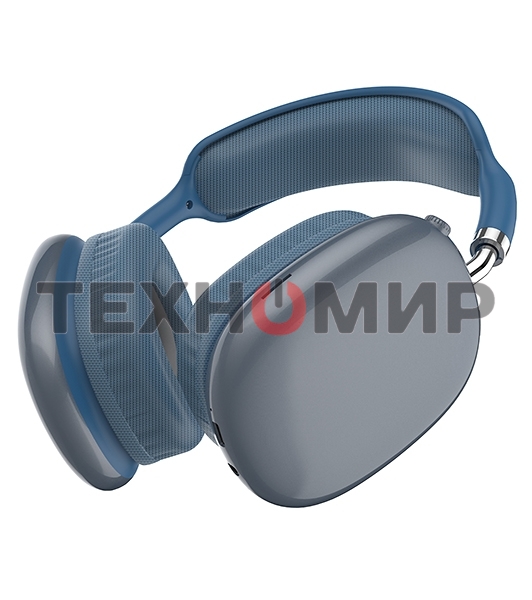 Гарнитура Bluetooth QUMO Emotion (ВТ 0092) MicroSD AUX накладная Bluetooth 5.3 360 мА 10ч cиняя