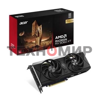 Видеокарта Acer DP.Z4UWW.P01, AMD Radeon RX 9060 XT, 8 ГБ GDDR6, 128 бит, PCI-e 5.0, 1xHDMI, 2xDP