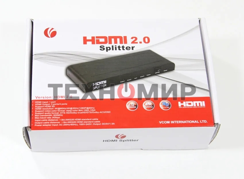 Разветвитель HDMI 1X4 DD424 VCOM