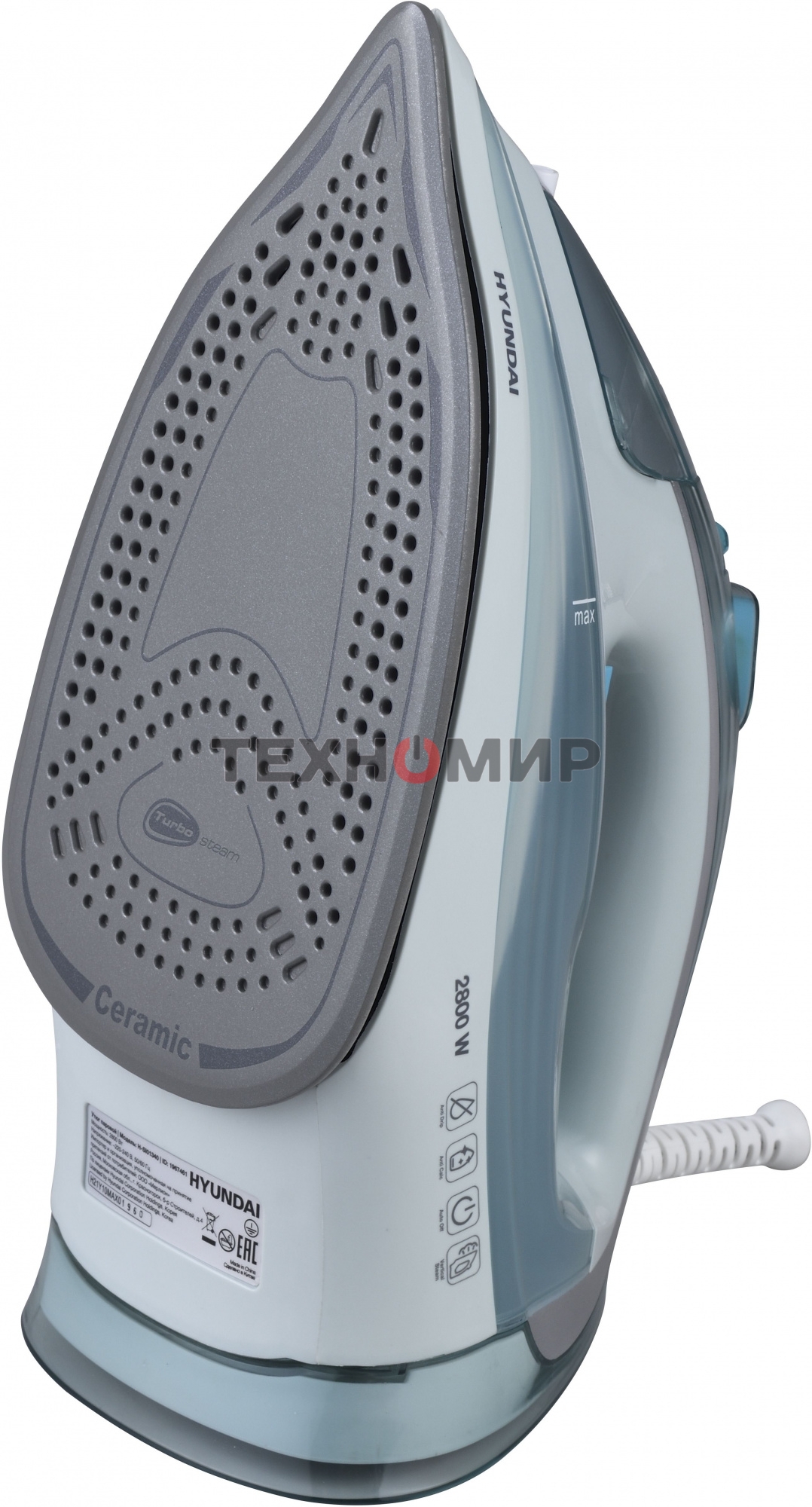 Утюг Hyundai H-SI01340 2800 Вт голубой/белый