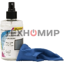 Чистящий набор (салфетка + гель) Silwerhof для экранов и оптики 200 мл