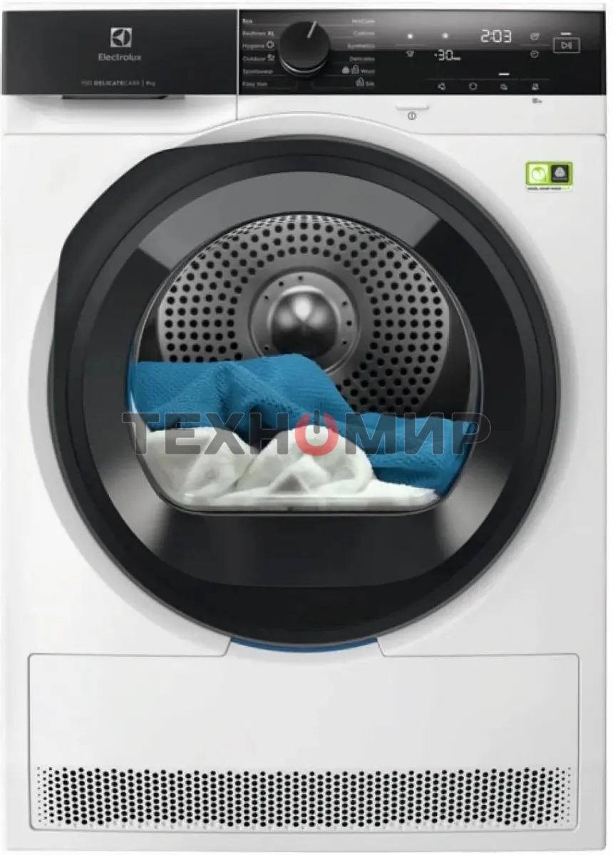 Сушильная машина Electrolux EW7D495UE белый, 9 кг, сушка - конденсационная (тепловой насос), программ - 12, 59.6 x 85 x 63.6 см (пан.англ.)
