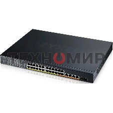 Коммутатор Hybrid Smart L2+ Switch Zyxel NebulaFlex XMG1930-30HP, rack 19