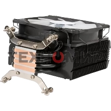 Кулер для процессора Eurocase 4PI120ARGB черный, 120 мм, алюминий/медь, 1800 об/мин, 36 дБ, 4 pin, 180 Вт, 157 мм