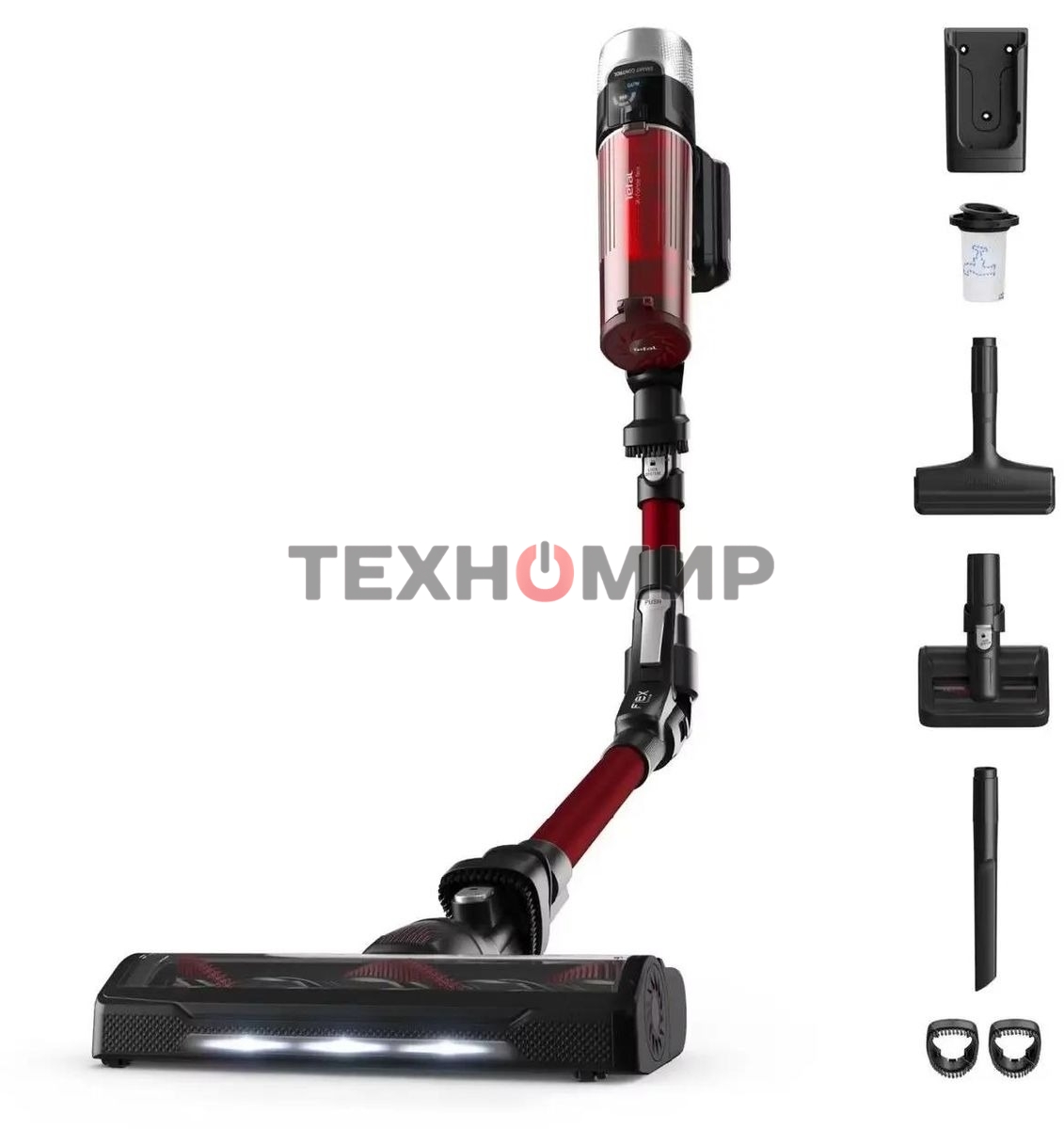 Пылесос вертикальный Tefal X-Force Flex TY2079WO 250Вт черный/красный