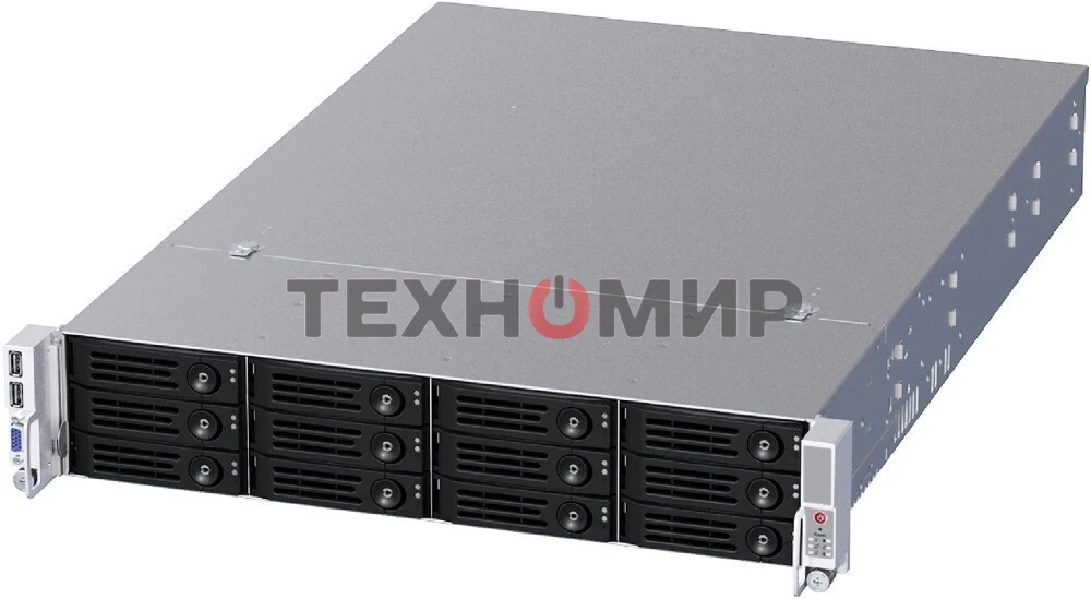 Серверный корпус Ablecom 2U CS-R29-04P E-ATX, ATX, Micro-ATX, Mini-ITX MBs; 12 x 3.5'' hs + 2 x 2.5'' hs rear; 800 Wt CRPS(1+1); no rails