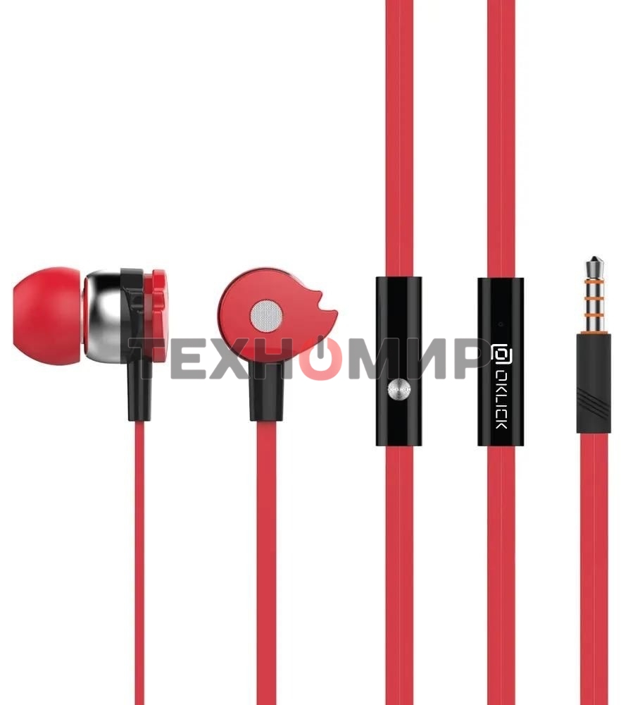 Наушники Oklick HS-S-210 1.1м красный