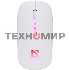 Мышь беспроводная Defender Touch MM-997 белый, 1600 dpi, радиоканал, Bluetooth, USB, кнопки - 4