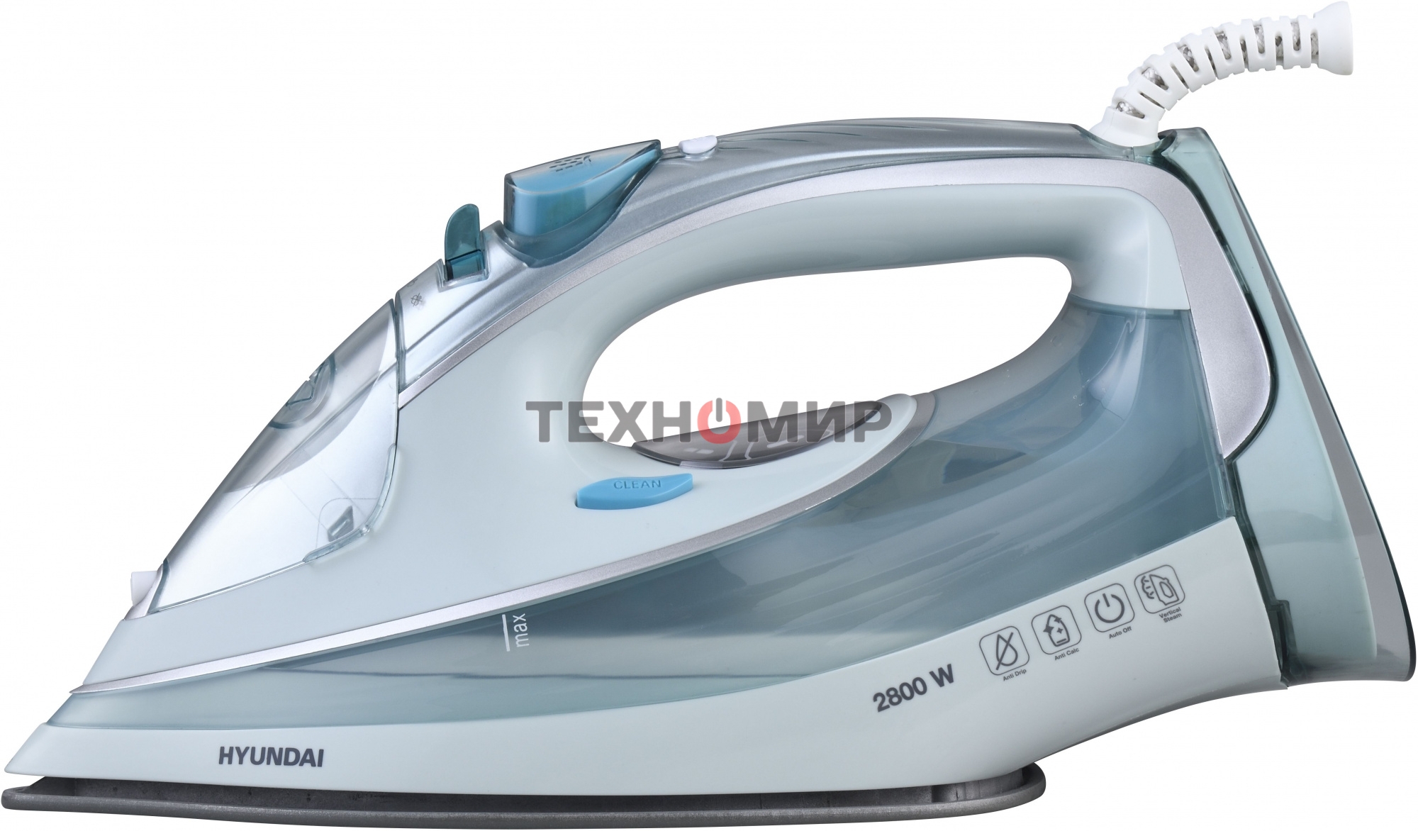 Утюг Hyundai H-SI01340 2800 Вт голубой/белый