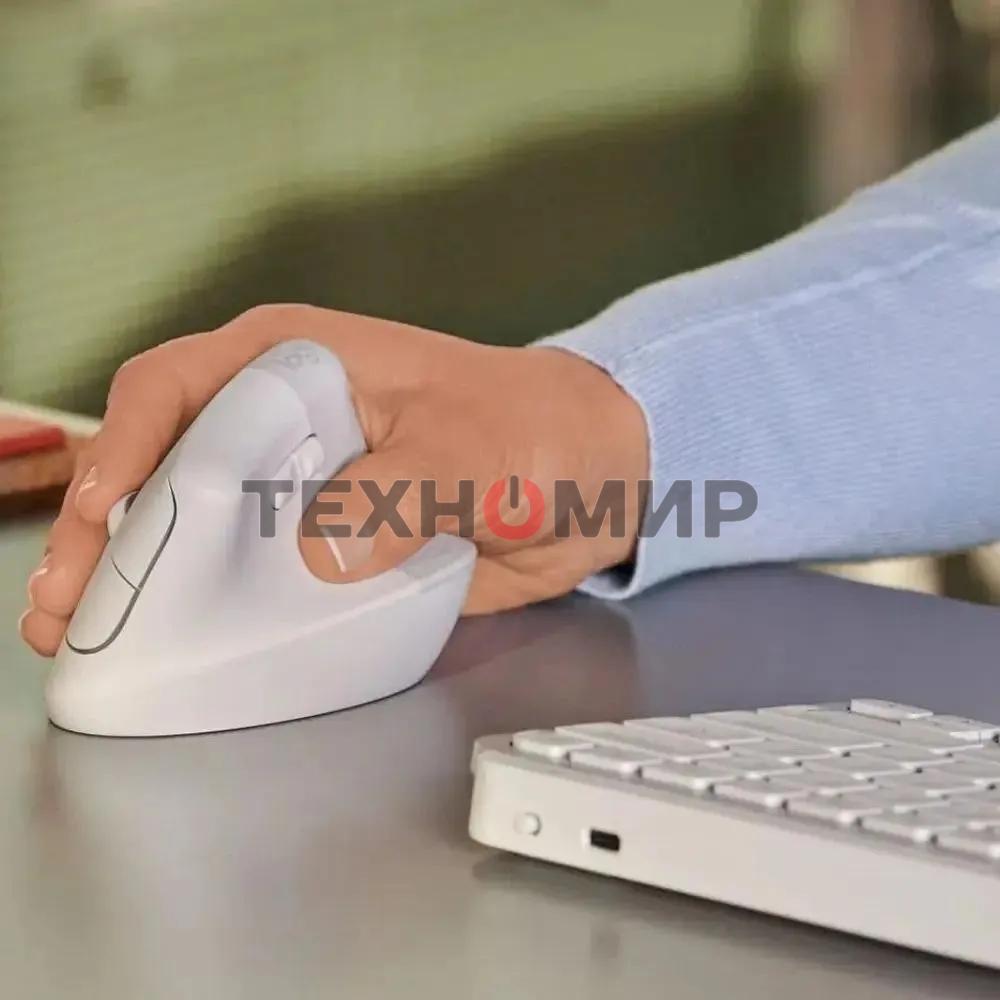 Мышь беспроводная Logitech Lift белый, 4000 dpi, радиоканал, Bluetooth, USB, кнопки - 6