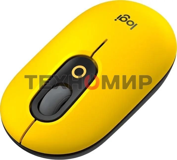 Мышь беспроводная Logitech POP Mouse желтый, 4000 dpi, Bluetooth, кнопки - 4