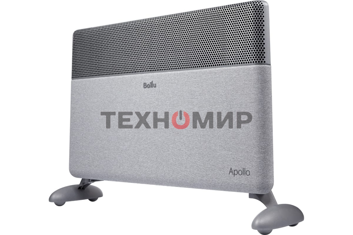 Конвектор электрический Ballu Apollo digital INVERTER Moon Gray BEC/ATI-2501 серый, 2500 Вт, 30 м2, термостат, дисплей, WiFi