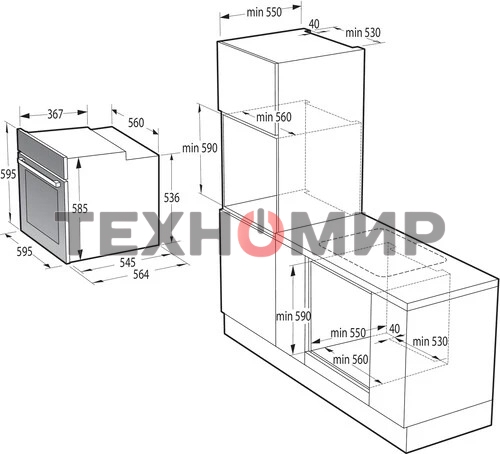 Духовой шкаф электрический Gorenje BOS67372CLB черный