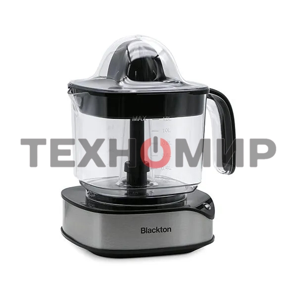 Соковыжималка Blackton Bt J1113 Black-Steel, Мощность 40 Вт, Объем кувшина 1.2 л, AC мотор, 2 сменные насадкию, Индикатор уровня сока, Прорезиненные ножки, Длина шнура электропитания 1 м, Напряжение 220-240 В, 50/60 Гц