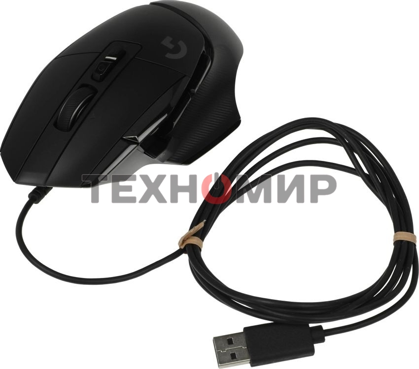 Мышь проводная Logitech G502 X черный, 25600 dpi, USB, кнопки - 13