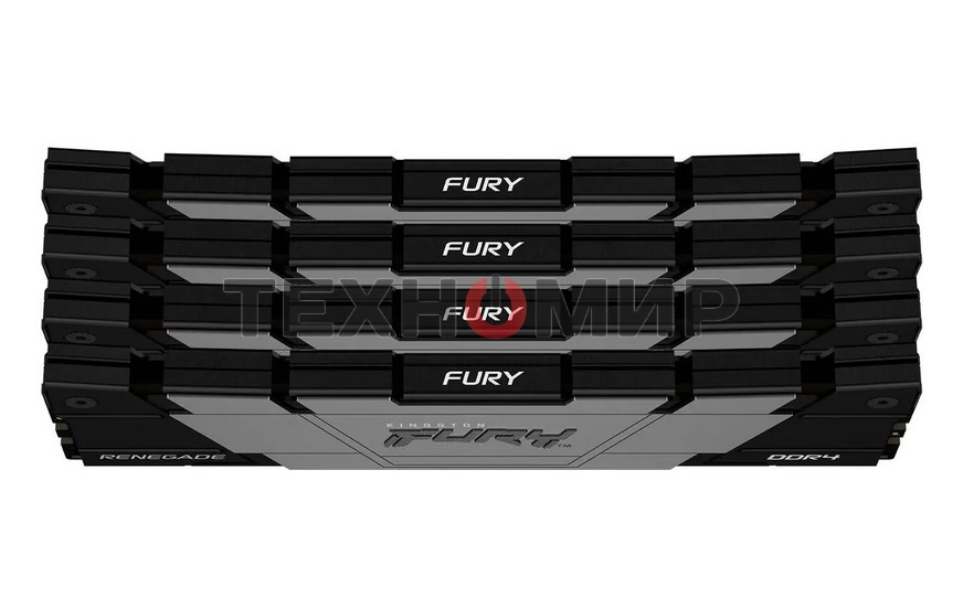 Оперативная память Kingston Fury Renegade, DDR4, 32GB (4x8GB), 3600MHz, CL16, DIMM, черный, радиатор