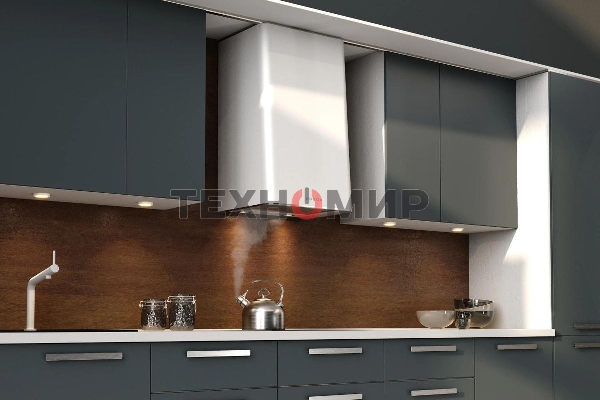 Вытяжка каминная Elikor MiX 50П-650-Э3Д белый, 50 см, 650 куб. м/ч, 56 дБ