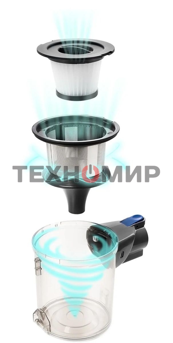 Вертикальный паровой пылесос Kitfort KT-555, 1800Вт, черный/фиолетовый