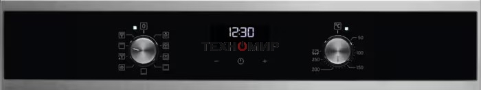 Встраиваемая электрическая духовка ELECTROLUX EOF5F70X с конвекцией, объем 72 л, 8 режимов, очистка каталитическая задняя стенка, 2 стекла в дверце, направляющие проволочные + телескопические (1 уровень)