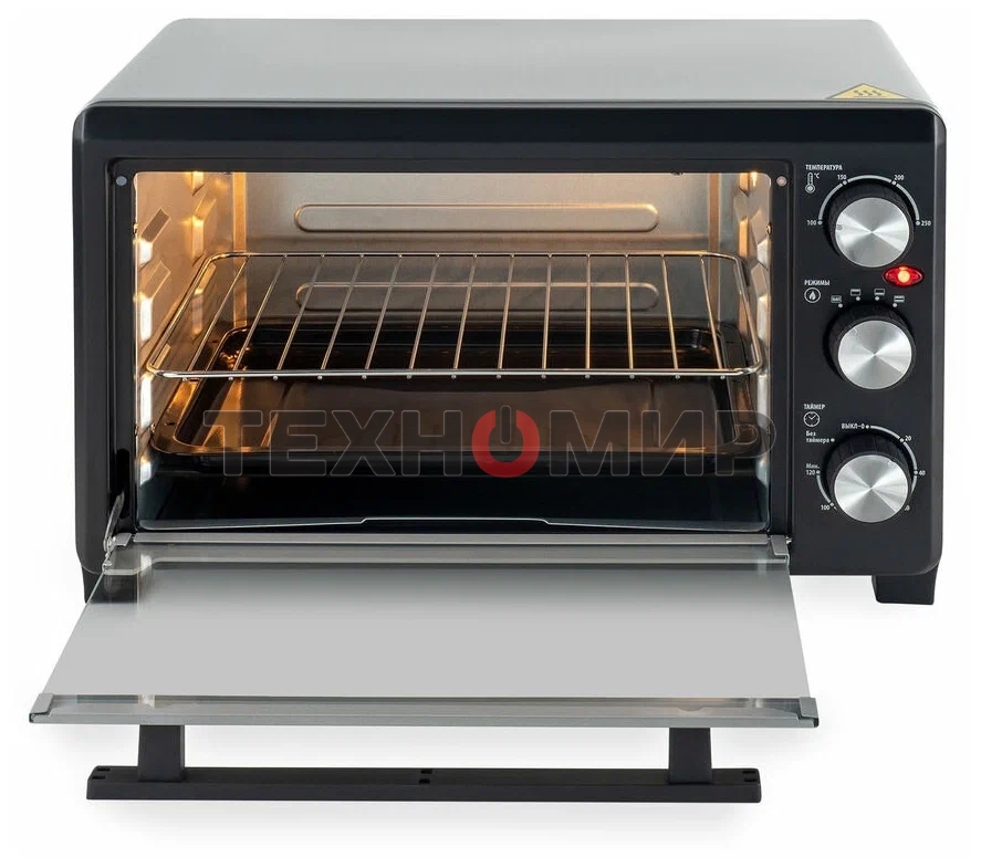 Мини-печь Hyundai MIO-HY072 23 л, 1500 Вт, серебристый/черный