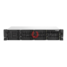 Сетевое хранилище SMB QNAP TS-873AeU-RP-4G NAS 8 HDD trays, 2x 2.5 GbE. 64-bit 4-core AMD V1500B 2,2 GHz, 4 Gb. RAM (1*4 Gb) up to 32Gb (2*16 Gb), 2 x M2 2280 (PCIe Gen3 x 1), 2xPSU W/o rail kit RAIL-B02