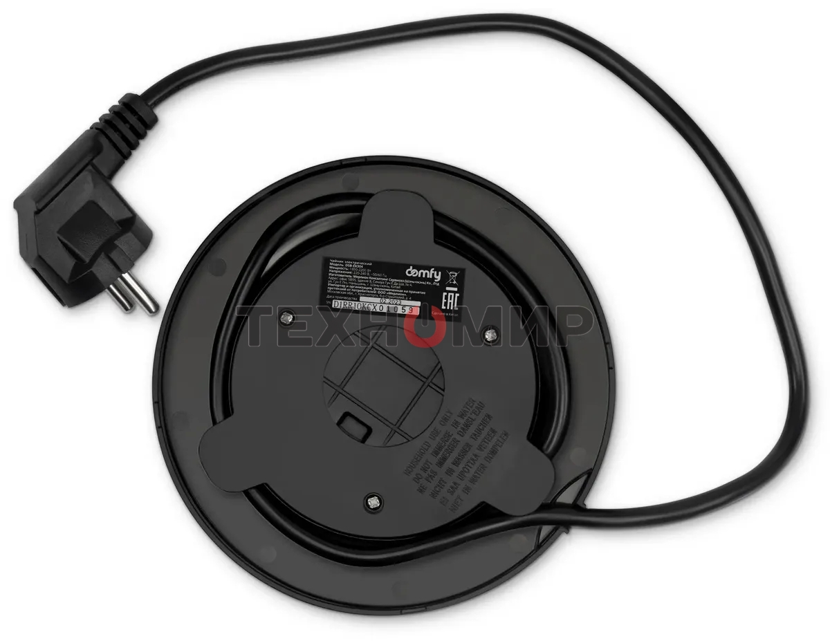 Чайник электрический Domfy DSB-EK304 1.7л. 2200Вт черный (корпус: стекло)