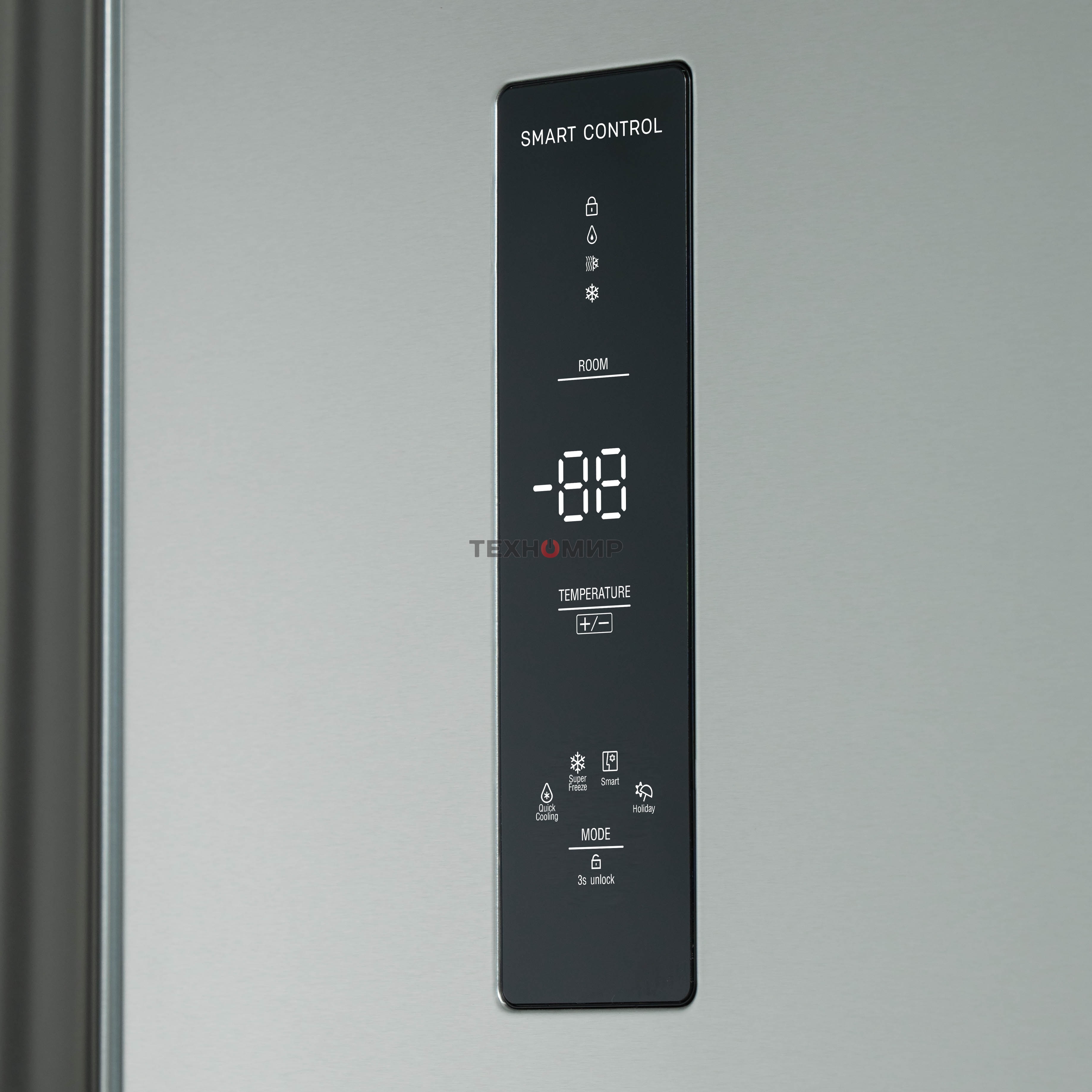 Холодильник Бирюса SBS 400 I нержавеющая сталь двухкамерный 232/168 л морозилка слева, No Frost, Side-by-side