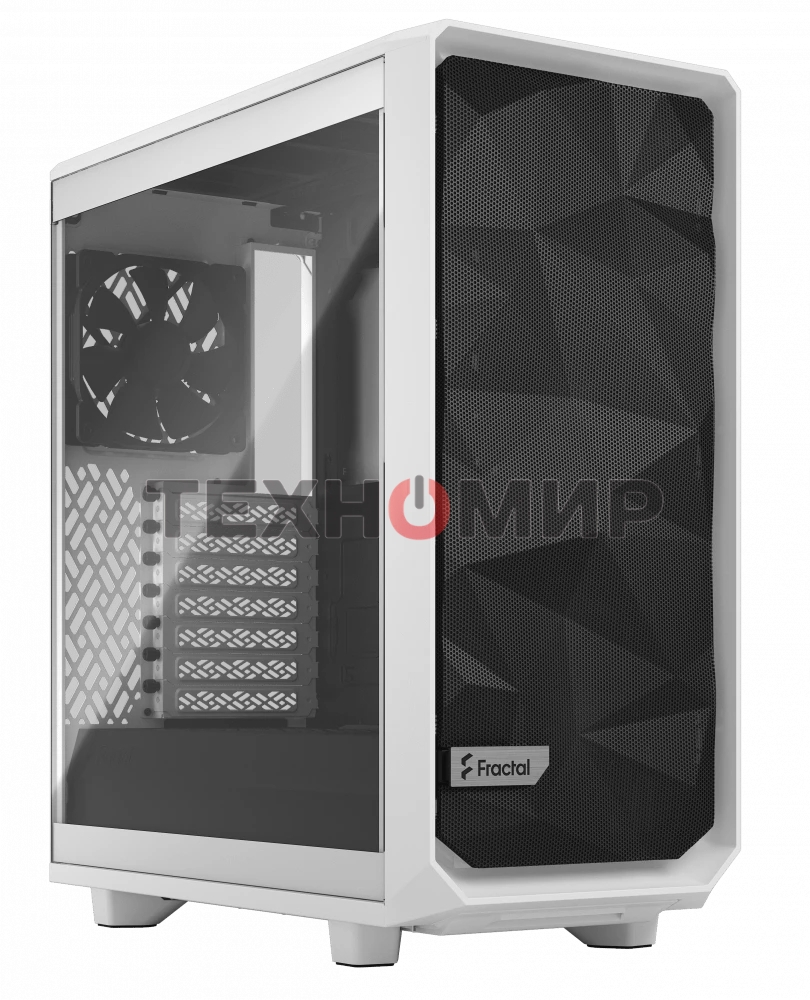 Компьютерный корпус Fractal Design MESHIFY 2 COMPACT белый - TG/ATX, TG/2x140мм & 1x120мм fans inc./FD-C-MES2C-05