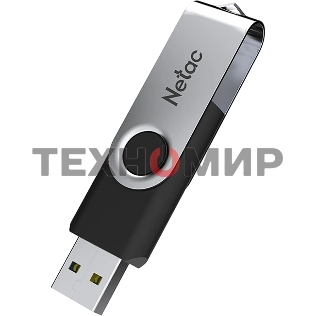 Флешка USB Netac U505 (NT03U505N-016G-32BK), 16Gb, USB3.0, R/W 110/45, черный/серебристый