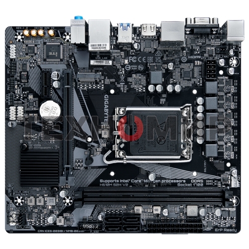 Материнская плата Gigabyte H610M S2H V2, LGA 1700, Intel H610, 2xDDR5, 4xSATA, 1xM.2, 1xPCIe 4.0 x16, 1xPCIe x1, 1xHDMI, 2xDP, 1xD-Sub, 1x 1Gb LAN, 2xUSB-A 3.2 Gen 1, 4xUSB-A 2.0, 3x 3.5 мм, 7.1, mATX