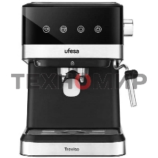 Кофеварка рожковая TREVISO Ufesa черный, исп. кофе - молотый, 1.5 л, 1050 Вт, 20 бар