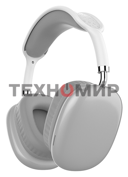 Гарнитура Bluetooth QUMO Emotion (ВТ 0090) MicroSD AUX накладная Bluetooth 5.3 360 мА 10ч серебро