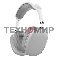 Гарнитура Bluetooth QUMO Emotion (ВТ 0090) MicroSD AUX накладная Bluetooth 5.3 360 мА 10ч серебро