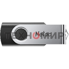 Флешка USB Netac U505 (NT03U505N-016G-32BK), 16Gb, USB3.0, R/W 110/45, черный/серебристый