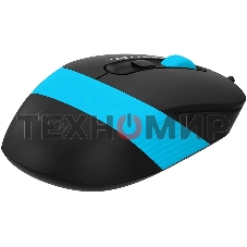 Мышь проводная A4Tech Fstyler FM10S черный/голубой, 1600 dpi, USB, кнопки - 4