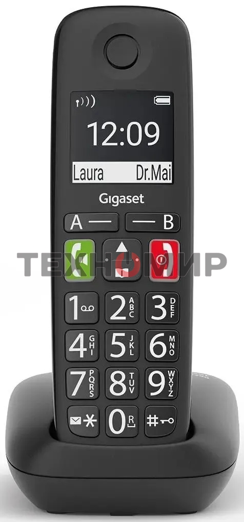 Радиотелефон Dect Gigaset E290 SYS черный АОН