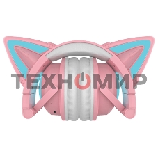 Гарнитура Party Cat mini ВТ 0051 (розово-голубые) c подсветкой накладная Bluetooth