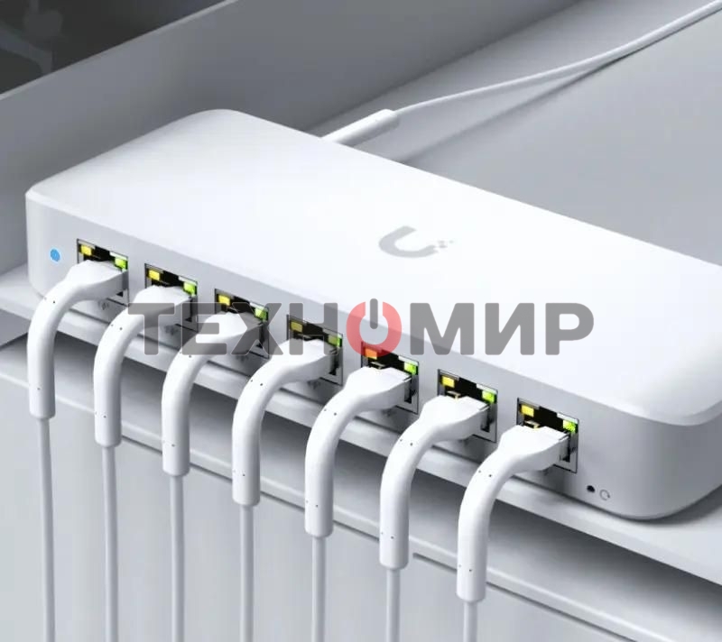 Коммутатор Ubiquiti UniFi Switch Ultra 60W PoE-коммутатор, 8х 1G RJ45, раздача 52 Вт